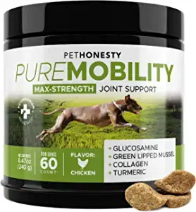 Total Vet PetHonesty PureMobility Dog Joint Supplement Support with Green Lipped Mussel