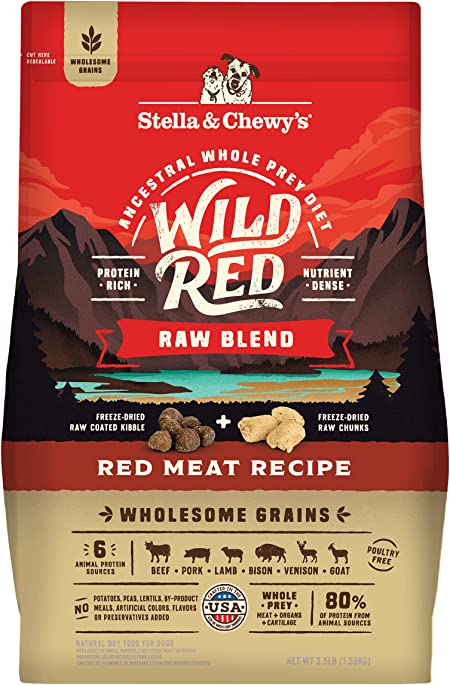 Total Vet Stella Chewys Wild Red Raw Blend Kibble Dry Dog Food