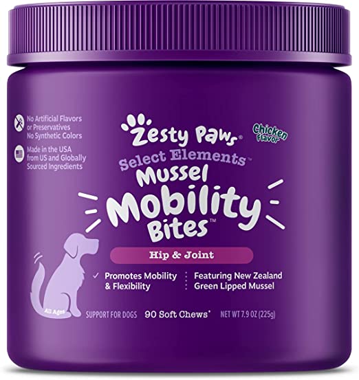 Total Vet Zesty Paws New Zealand Green Lipped Mussel Chewable Treats for Dogs
