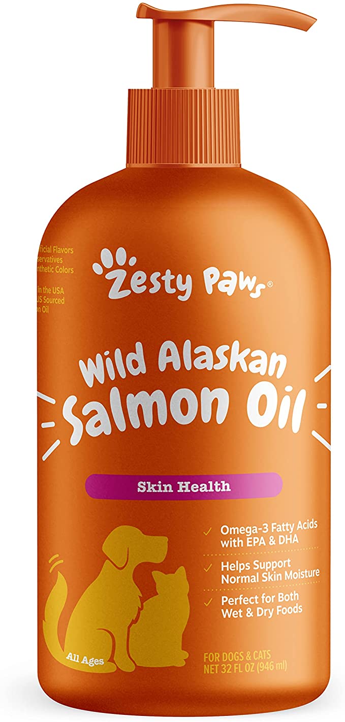 Total Vet Zesty Paws Pure Wild Alaskan Salmon Oil for Dogs