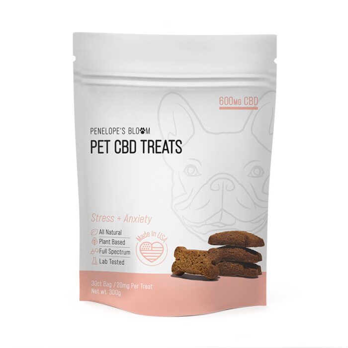 PenelopesBloomCBDDogTreatsforStressandAnxietyLargeDogs600mgFRONT700x700 TotalVet Penelope's Bloom Pet CBD Treats